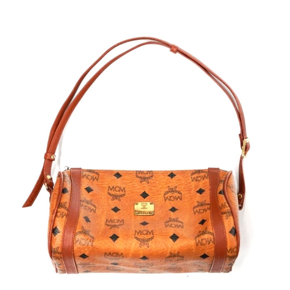 MCM Vintage Brown Leather Braided Strap Hobo Bag